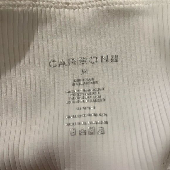 Carbon38 white biker shorts - Picture 2 of 2